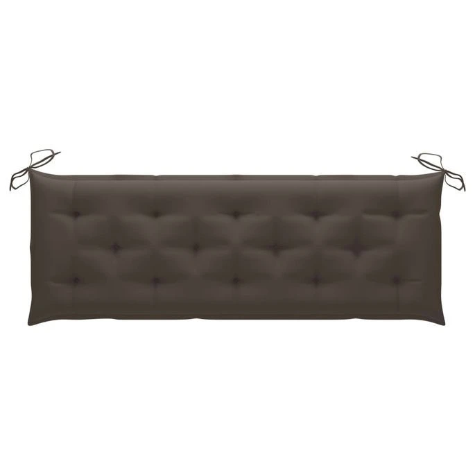 Banc De Jardin Avec Coussin Taupe 150 Cm Bois De Teck Massif 2 6 Banc De Jardin Avec Coussin Taupe 150 Cm Bois De Teck Massif 2 – Image 6
