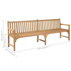 Banc De Jardin Avec Coussin Vert 240 Cm Bois De Teck Massif -Esprit Plein Air banc de jardin avec coussin vert 240 cm bois de teck massif 3666722869737 830922