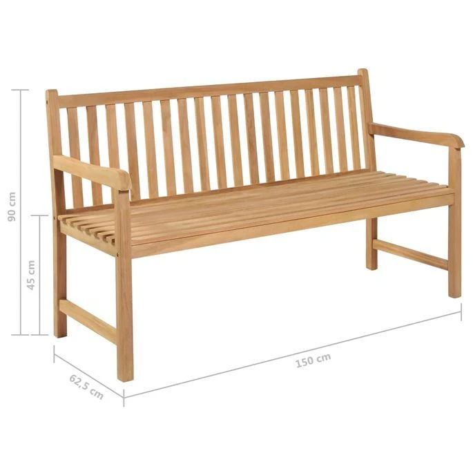 Banc De Jardin Avec Coussin Vert Vif 150 Cm Bois De Teck Massif 4 8 Banc De Jardin Avec Coussin Vert Vif 150 Cm Bois De Teck Massif 4 – Image 8