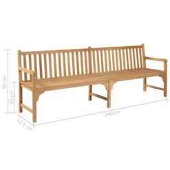 Banc De Jardin Avec Coussin Vert Vif 240 Cm Bois De Teck Massif 2 -Esprit Plein Air banc de jardin avec coussin vert vif 240 cm bois de teck massif 3666722870214 830988