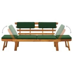 Banc De Jardin Avec Coussins 2-en-1 190 Cm Bois Solide D'acacia -Esprit Plein Air banc de jardin avec coussins 2 en 1 190 cm bois solide d acacia 3666722175760 1222822