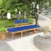 Banc De Jardin Avec Coussins 2-en-1 190 Cm Bois Solide D'acacia 6