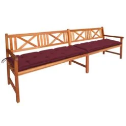 Banc De Jardin Avec Coussins 240 Cm Bois D'acacia Solide