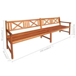 Banc De Jardin Avec Coussins 240 Cm Bois D'acacia Solide -Esprit Plein Air banc de jardin avec coussins 240 cm bois d acacia solide 3666722208659 1158931