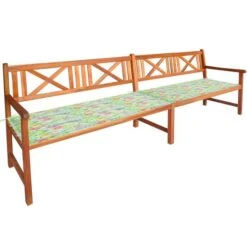 Banc De Jardin Avec Coussins 240 Cm Bois Solide D'acacia 10