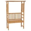 Banc De Jardin Avec Pergola 115 Cm Bois De Teck Solide
