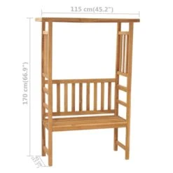 Banc De Jardin Avec Pergola 115 Cm Bois De Teck Solide -Esprit Plein Air banc de jardin avec pergola 115 cm bois de teck solide 3666722119627 1364987