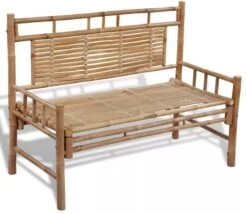 Banc De Jardin Bambou Clair Maboun