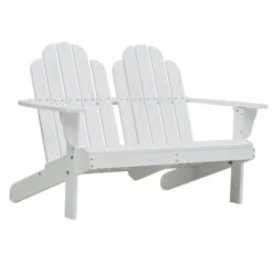 Banc De Jardin Bois Massif Blanc Alline
