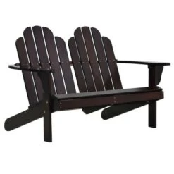 Banc De Jardin Bois Massif Marron Alline