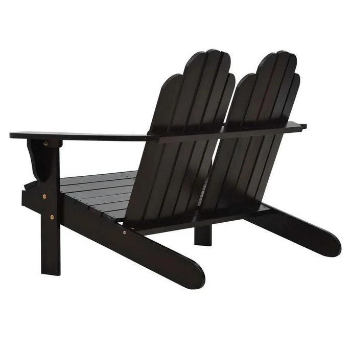 Banc De Jardin Bois Massif Marron Alline 2 Banc De Jardin Bois Massif Marron Alline – Image 2