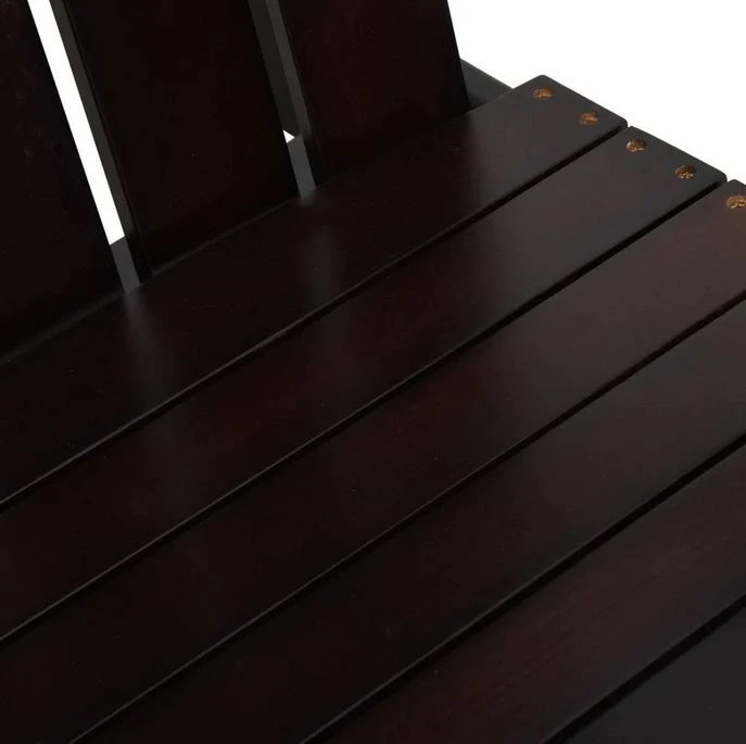 Banc De Jardin Bois Massif Marron Alline 3 Banc De Jardin Bois Massif Marron Alline – Image 3