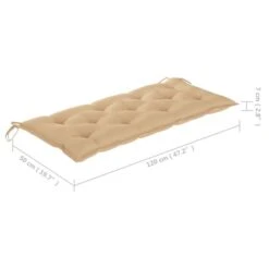 Banc De Jardin Empilable Et Coussin 128,5cm Bois De Teck Massif 8 -Esprit Plein Air banc de jardin empilable et coussin 128 5cm bois de teck massif 3666722423014 833094