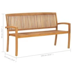 Banc De Jardin Empilable Et Coussin 159 Cm Bois De Teck Massif 22 23 Banc De Jardin Empilable Et Coussin 159 Cm Bois De Teck Massif 22 -Esprit Plein Air banc de jardin empilable et coussin 159 cm bois de teck massif 3666722422789 833337