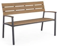 Banc De Jardin En Aluminium Anthracite Daniel L 123 Cm