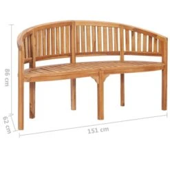 Banc De Jardin En Forme De Banane 151 Cm Teck Solide -Esprit Plein Air banc de jardin en forme de banane 151 cm teck solide 3666722527583 554883