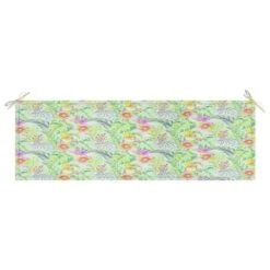 Banc De Jardin Et Coussin à Motif De Feuilles 150cm Teck Massif 2 -Esprit Plein Air banc de jardin et coussin a motif de feuilles 150cm teck massif 3666722838092 830574