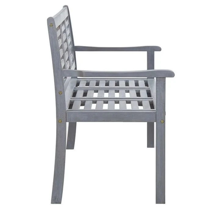 Banc De Jardin Eucalyptus Massif Gris Thebi 150 Cm 2 Banc De Jardin Eucalyptus Massif Gris Thebi 150 Cm – Image 2