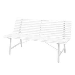 Banc De Jardin Métal Blanc Reikish