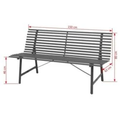 Banc De Jardin Métal Gris Anthracite Reikish -Esprit Plein Air banc de jardin metal gris anthracite reikish 8718475503347 383079