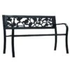 Banc De Jardin Plastique Et Métal Noir Delta 120 Cm