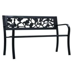 Banc De Jardin Plastique Et Métal Noir Delta 120 Cm