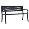 Banc De Jardin Plastique Et Métal Noir Delta 125 Cm