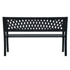 Banc De Jardin Plastique Et Métal Noir Delta 125 Cm -Esprit Plein Air banc de jardin plastique et metal noir delta 125 cm 3666722556484 387696