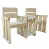 Banc De Jardin Pliant Avec Table Pin Massif Clair Liva
