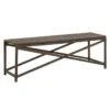 Banc De Jardin Résine Tressée Marron Adgi 120 Cm