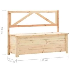 Banc De Rangement 120 Cm Bois De Pin Massif -Esprit Plein Air banc de rangement 120 cm bois de pin massif 3666722461580 747433