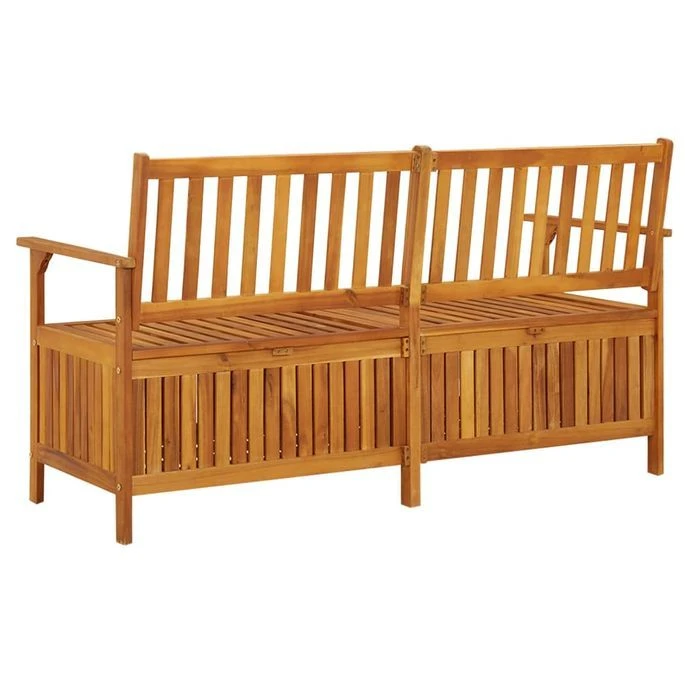Banc De Rangement 148 Cm Bois D'acacia Solide 4 Banc De Rangement 148 Cm Bois D'acacia Solide – Image 4
