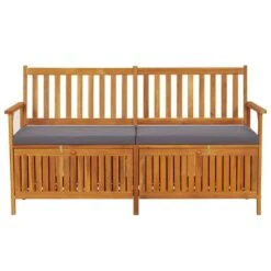 Banc De Rangement Avec Coussin 148 Cm Bois D'acacia Solide -Esprit Plein Air banc de rangement avec coussin 148 cm bois d acacia solide 3666722752848 1414233