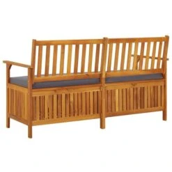 Banc De Rangement Avec Coussin 148 Cm Bois D'acacia Solide -Esprit Plein Air banc de rangement avec coussin 148 cm bois d acacia solide 3666722752848 1414235
