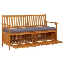 Banc De Rangement Avec Coussin 148 Cm Bois D'acacia Solide -Esprit Plein Air banc de rangement avec coussin 148 cm bois d acacia solide 3666722752848 1414236