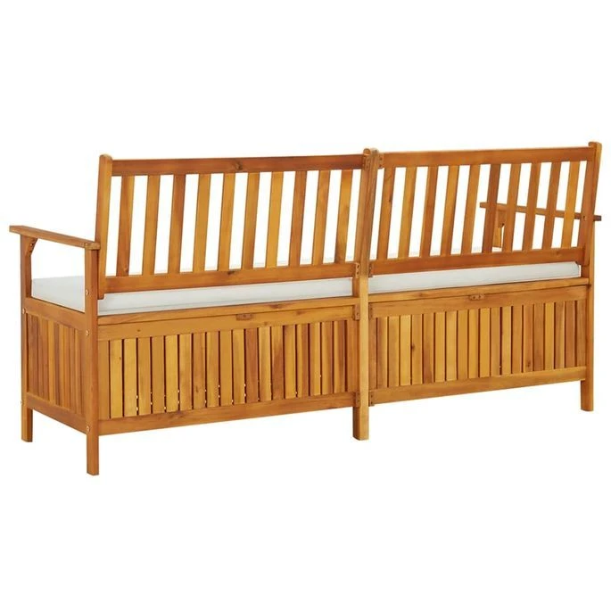 Banc De Rangement Avec Coussin 170 Cm Bois D'acacia Solide 4 Banc De Rangement Avec Coussin 170 Cm Bois D'acacia Solide – Image 4