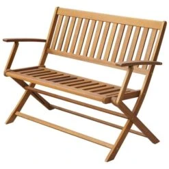 Banc Pliable De Jardin 120 Cm Banc D'acacia Solide