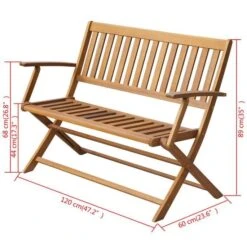 Banc Pliable De Jardin 120 Cm Banc D'acacia Solide -Esprit Plein Air banc pliable de jardin 120 cm banc d acacia solide 8718475502586 1114067