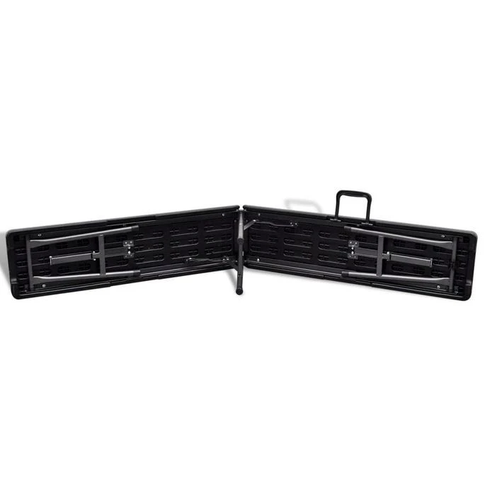 Bancs De Jardin Pliables 2 Pcs 180 Cm PEHD Noir 5 Bancs De Jardin Pliables 2 Pcs 180 Cm PEHD Noir – Image 5