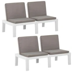Bancs De Salon De Jardin Avec Coussins 2 Pcs Plastique Blanc 11 Bancs De Salon De Jardin Avec Coussins 2 Pcs Plastique Blanc -Esprit Plein Air bancs de salon de jardin avec coussins 2 pcs plastique blanc 3666722434768 810466