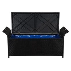 Banquette Coffre De Jardin Résine Tressée Noire Toplu 6 Banquette Coffre De Jardin Résine Tressée Noire Toplu -Esprit Plein Air banquette coffre de jardin resine tressee noire toplu 3666722559652 384749