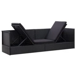 Canapé D'extérieur Et Coussin Et Oreiller Résine Tressée Noir -Esprit Plein Air canape d exterieur et coussin et oreiller resine tressee noir 3666722751933 981778