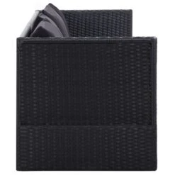 Canapé D'extérieur Et Coussin Et Oreiller Résine Tressée Noir -Esprit Plein Air canape d exterieur et coussin et oreiller resine tressee noir 3666722751933 981780