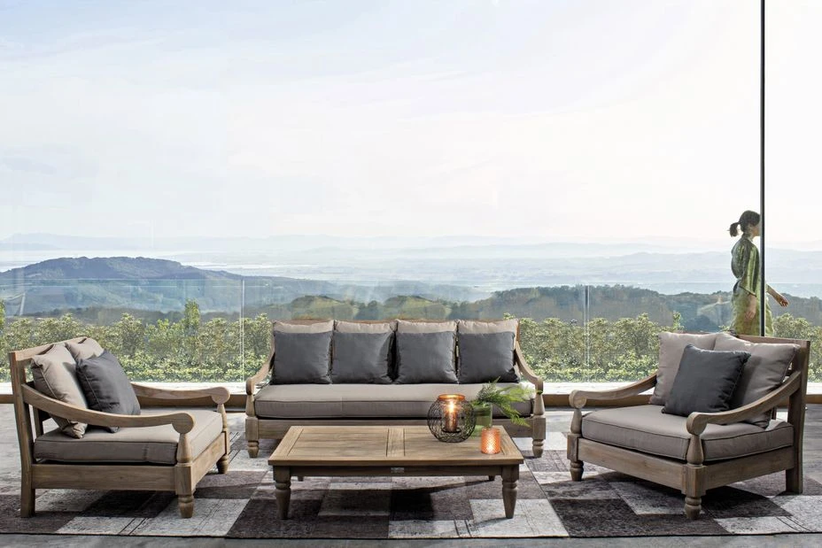 Esprit Plein Air 39 Esprit Plein Air -Esprit Plein Air canape de jardin en bois teck avec coussins taupe balou 3666722592345 1392509