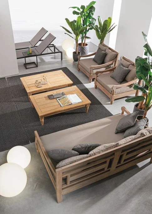 Esprit Plein Air 37 Esprit Plein Air -Esprit Plein Air canape de jardin en bois teck avec coussins taupe balou 3666722592345 1392515