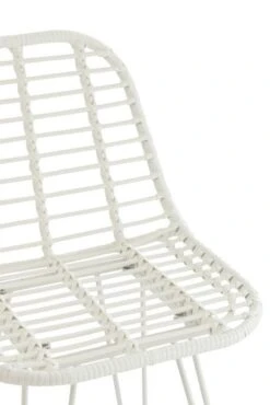 Chaise De Bar Extérieur Métal Blanc Toshi L 57 Cm -Esprit Plein Air chaise de bar exterieur metal blanc toshi l 57 cm 5400924203443 1328252