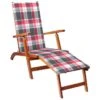 Chaise De Terrasse Avec Repose-pied Et Coussin Acacia Solide 12