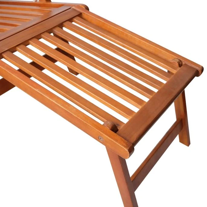 Chaise De Terrasse Avec Repose-pied Et Coussin Acacia Solide 8 5 Chaise De Terrasse Avec Repose-pied Et Coussin Acacia Solide 8 – Image 5