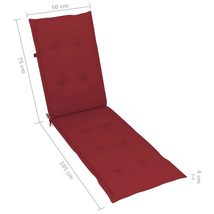 Chaise De Terrasse Avec Repose-pied Et Coussin Acacia Solide 8 11 Chaise De Terrasse Avec Repose-pied Et Coussin Acacia Solide 8 – Image 11