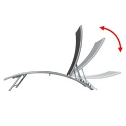 Chaise Longue Acier Et Textilène Noir 3 -Esprit Plein Air chaise longue acier et textilene noir 3666722308588 998946